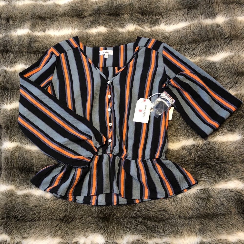 Stella Tweed striped blouse